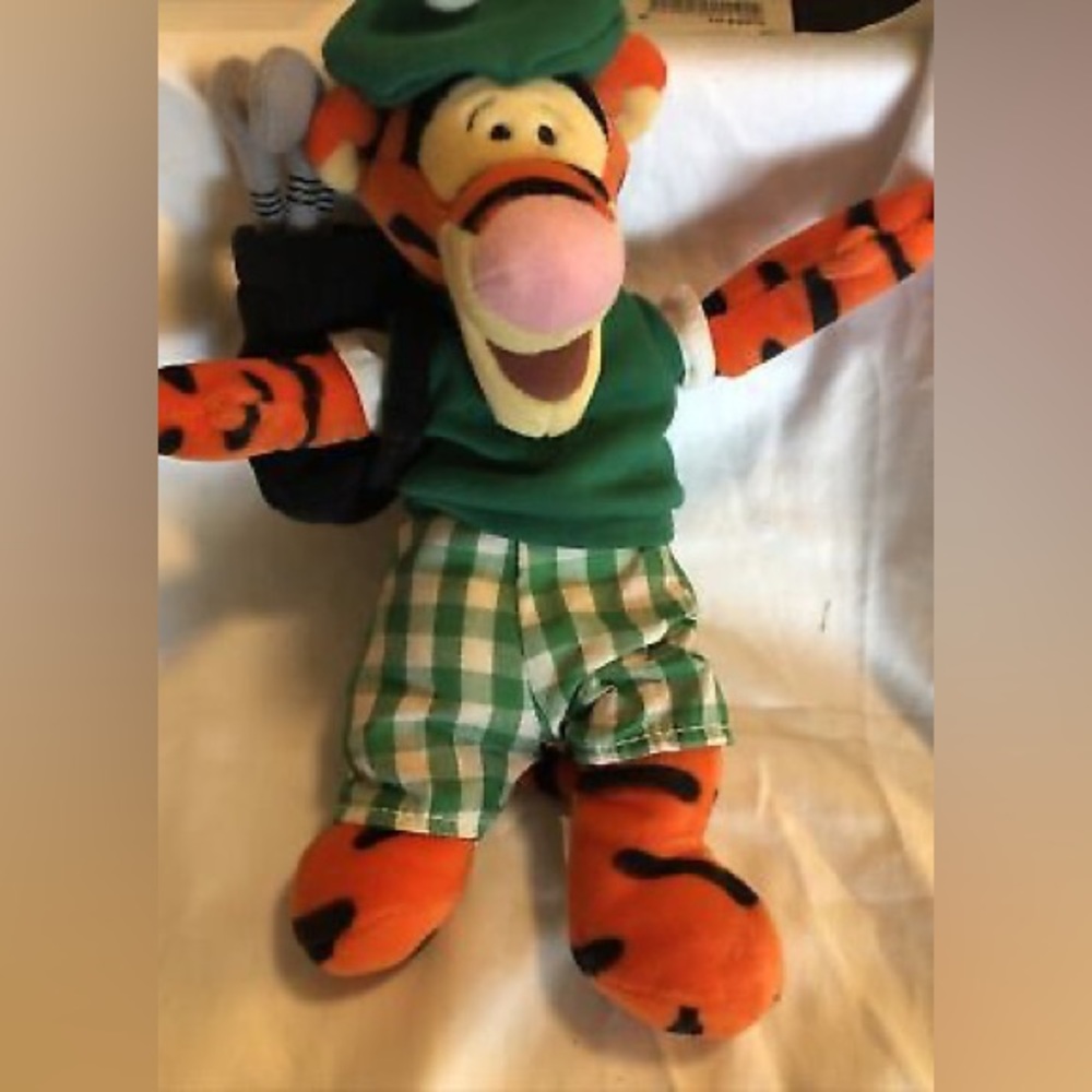 Disney Tigger Plush Toy Orange and Green Stuffed Animal
